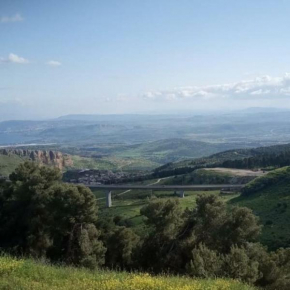 Two stand-alone flats on the cliff with wild animals, Galilee Sea & Mountains View
